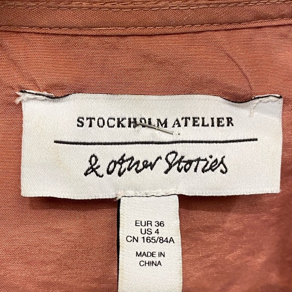Stockholm Atelier & Other Storied Voluminous Wrap Dress - Picture 7 of 8